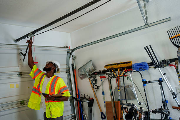 Professional Garage Door technician working in Bedford Hills, NY